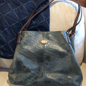 Gorgeous hunter green Tignanello handbag